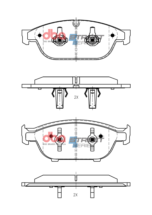DBA Brake Disc Brake Pads Street Series DB15262SS