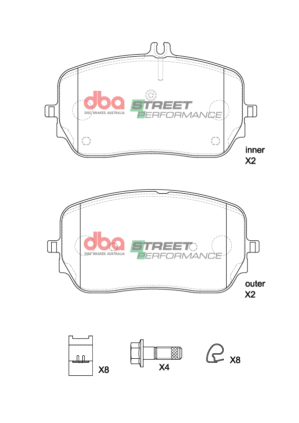 DBA Brake Pads Street Performance DB15264SP - Imagen 2