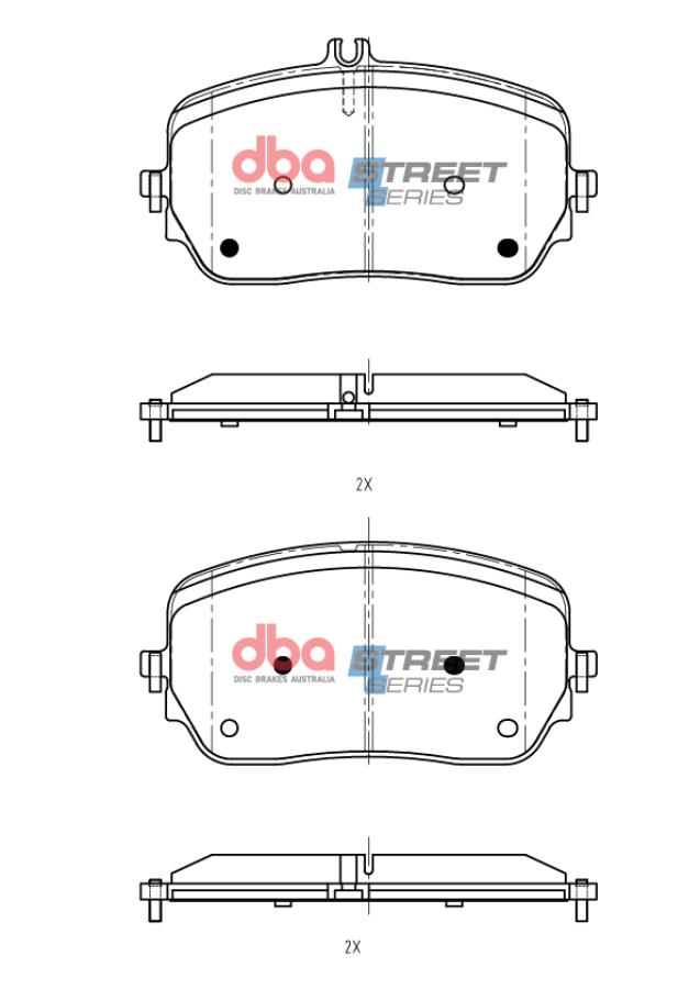 DBA Brake Disc Brake Pads Street Series DB15264SS - Imagen 2