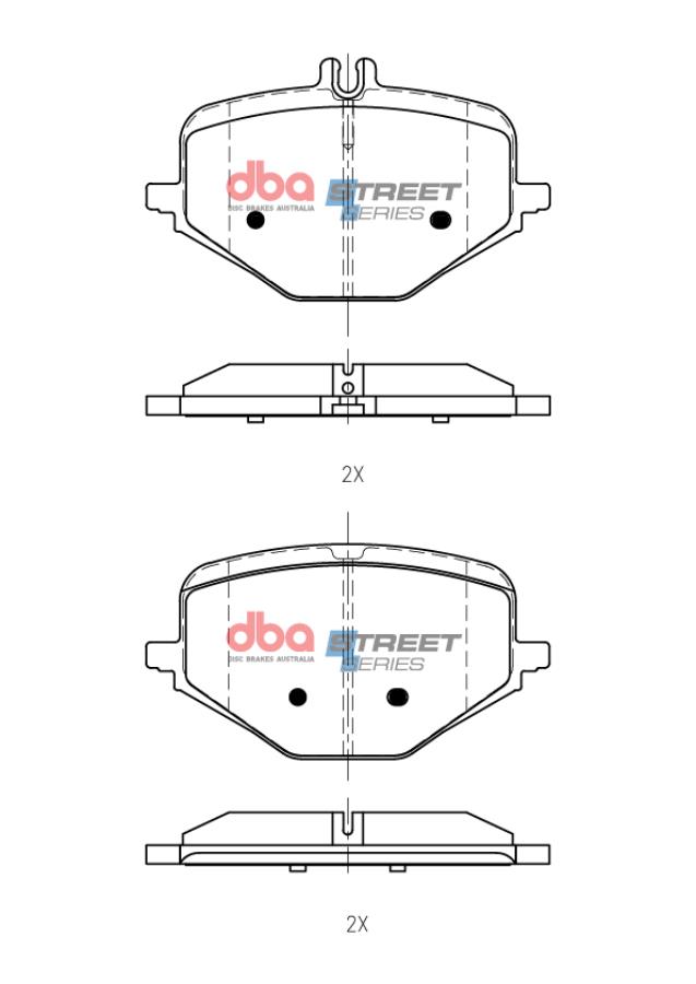 DBA Brake Disc Brake Pads Street Series DB15266SS - Imagen 2