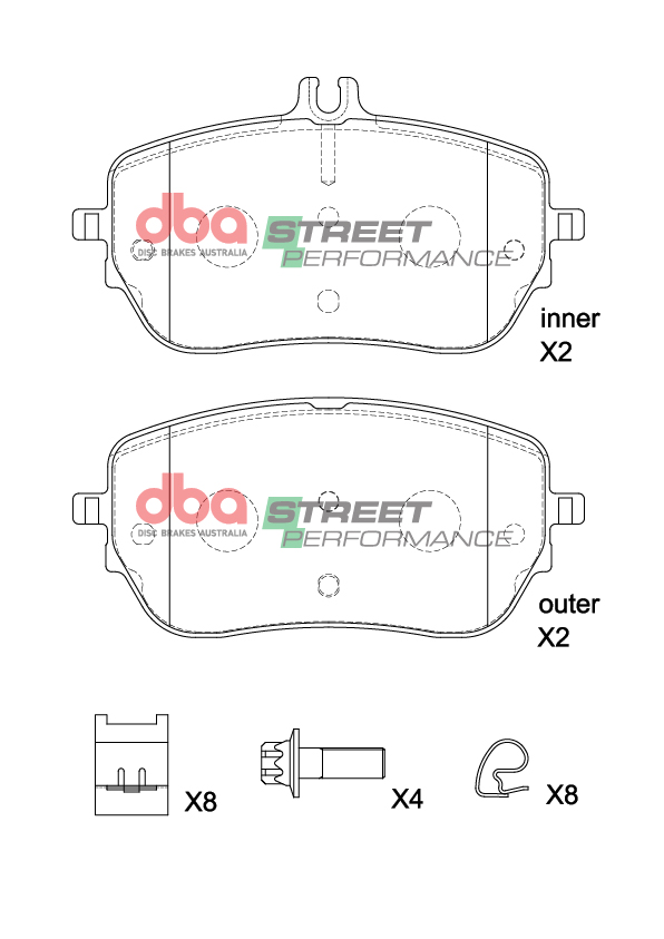 DBA Brake Pads Street Performance DB15267SP - Imagen 2