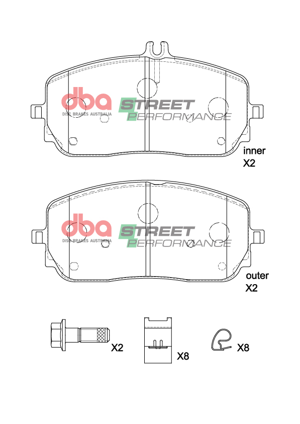 DBA Brake Pads Street Performance DB15268SP - Imagen 2