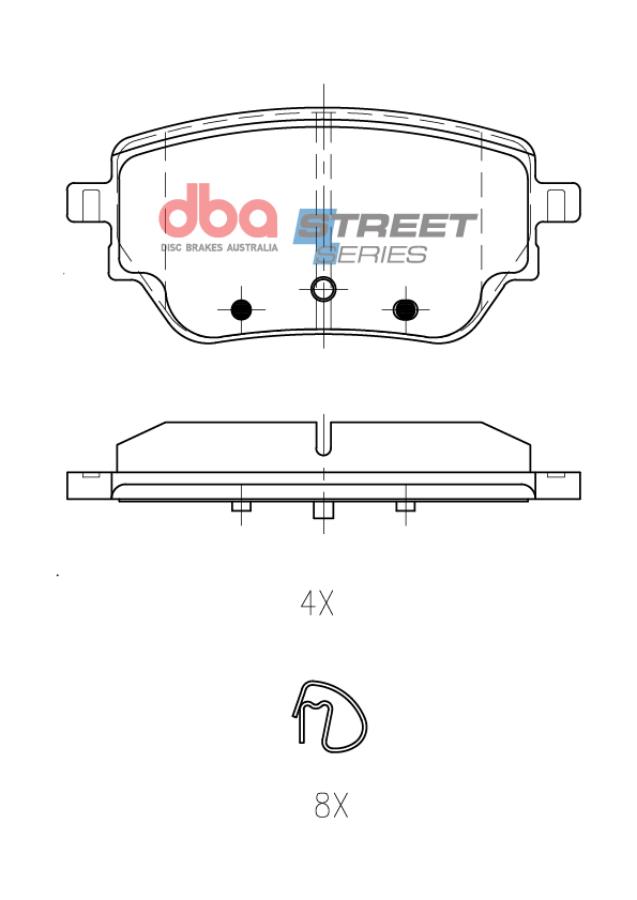 DBA Brake Disc Brake Pads Street Series DB15269SS - Imagen 2