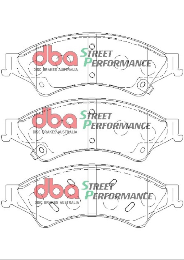 DBA Brake Kit Street Series T2 Slotted & Street Performance Brake Pads (2x DBA2132S + DB2074SP) DBA2132S-2074SP - Imagen 2
