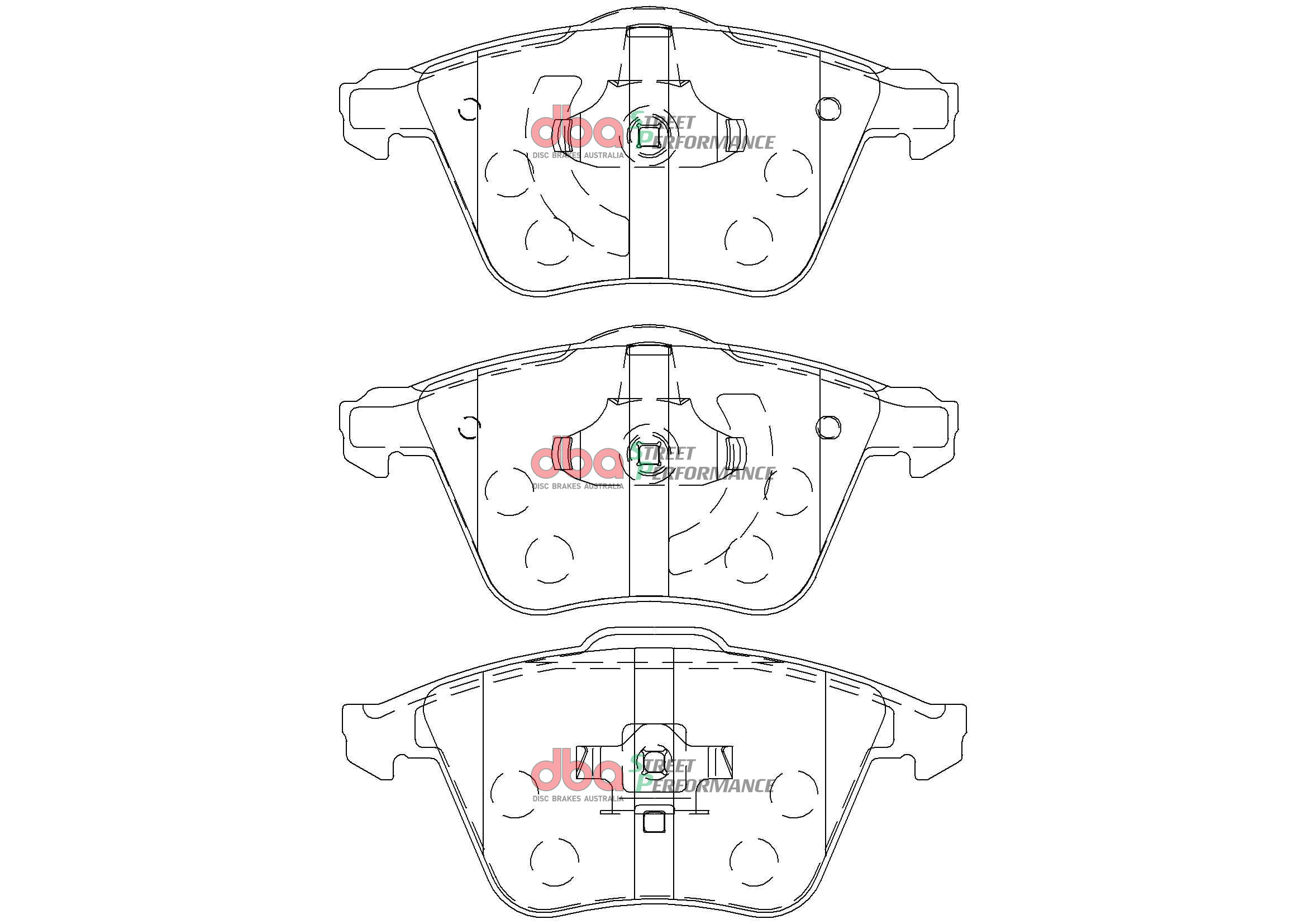 DBA Brake Kit Street Series T2 Slotted & Street Performance Brake Pads (2x DBA2120S + DB2176SP) DBA2120S-2176SP - Image 2