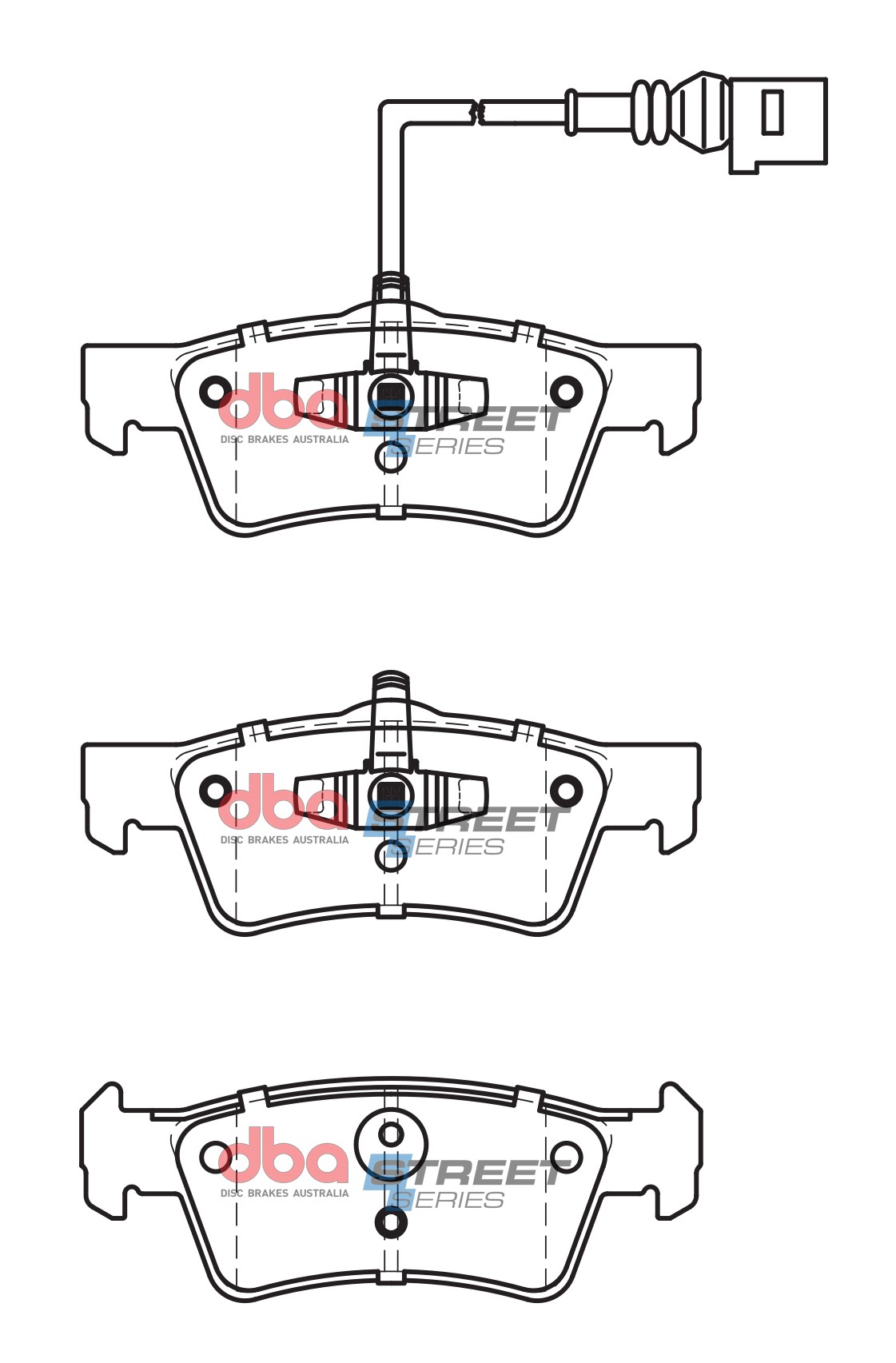 DBA Brake Disc Brake Pads Street Series Semi-metallic DB2201SS - Imagen 2
