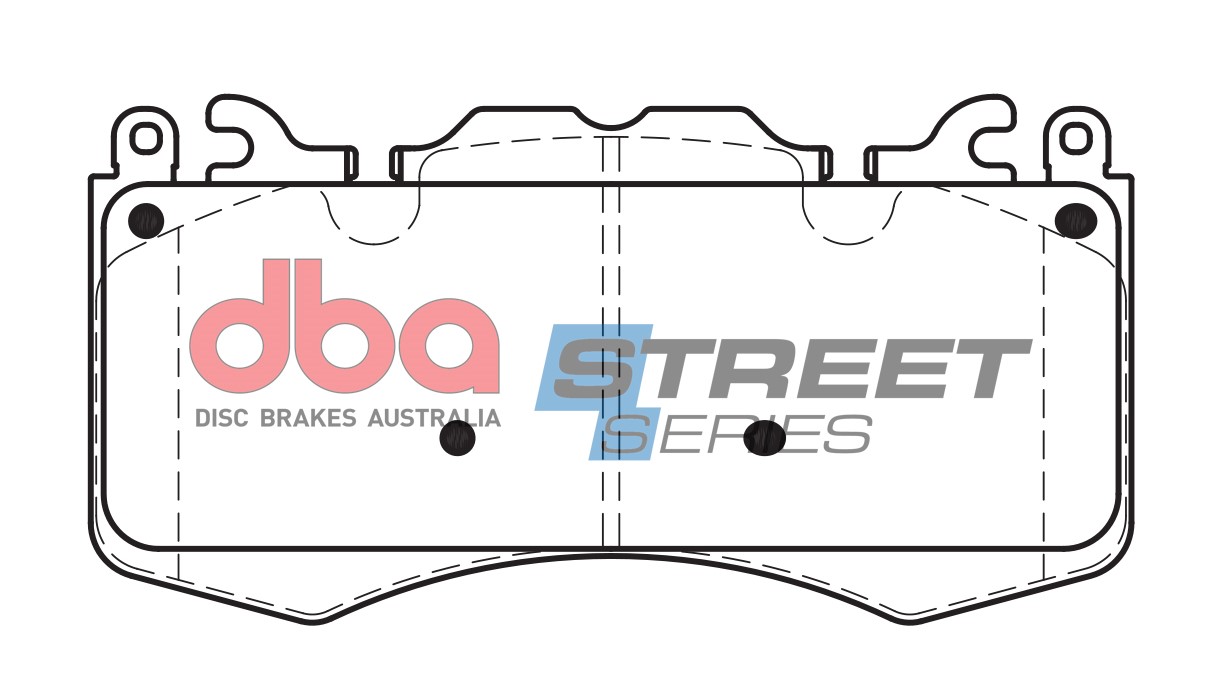 DBA Brake Disc Brake Pads Street Series Semi-metallic DB2204SS - Imagen 2
