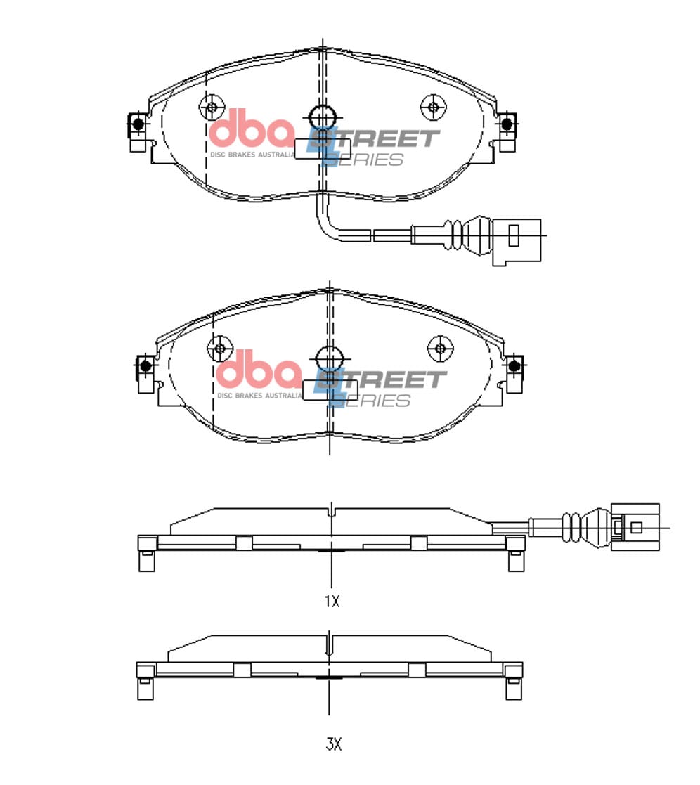 DBA Brake Disc Brake Pads Street Series DB8849SS - Image 2