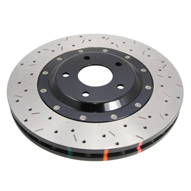 Disco de freno DBA serie 5000 - Perforado cruzado y ranurado de 2 piezas sombrero negro DBA5010BLKXS