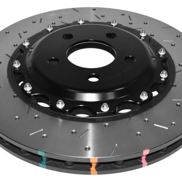 Disco de freno DBA serie 5000 – Taladrado cruzado y ranurado con sombrero negro de 2 piezas DBA52102BLKXS