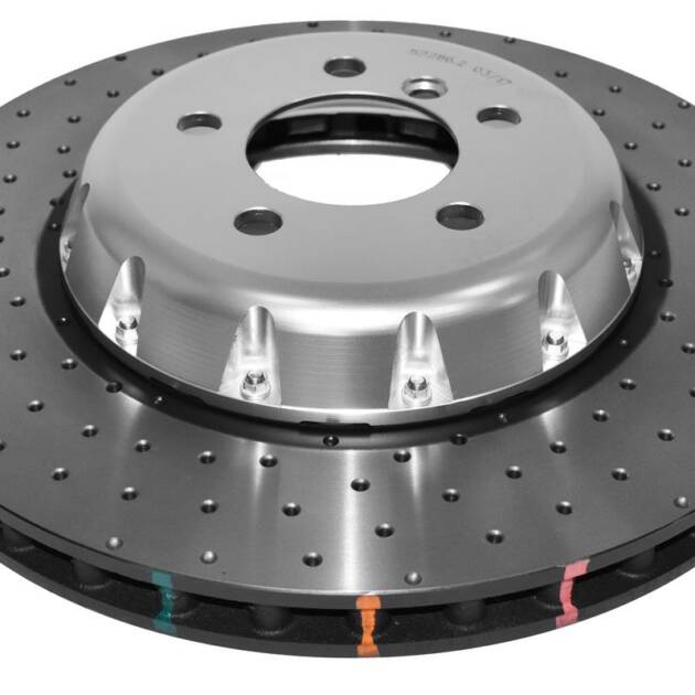 Disco de freno DBA serie 5000 - Perforado cruzado y con hoyuelos sombrero plateado DBA52286SLVXD