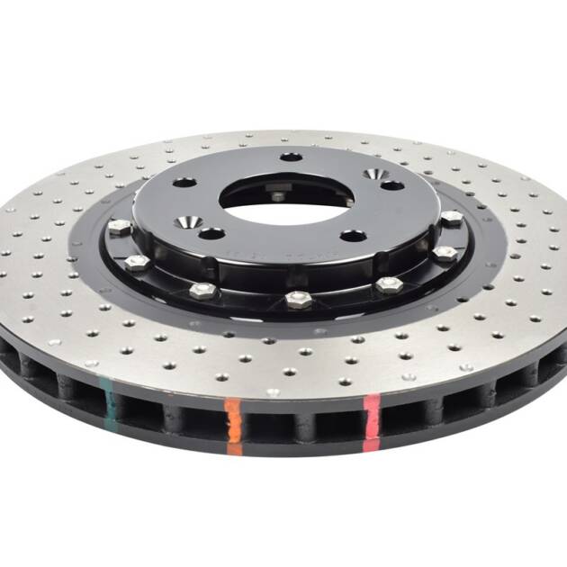 Disco de freno DBA 5000 series - Crossed Drilled & Dimpled Black Hat DBA52472BLKXD