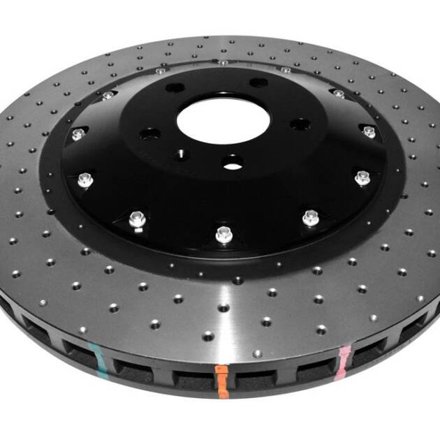 DBA Disco de freno serie 5000 - Crossed Drilled & Dimpled Black Hat DBA52778BLKXD