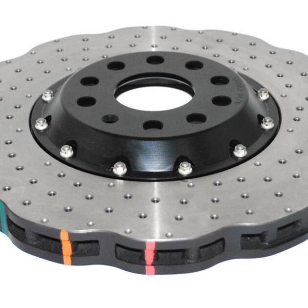 DBA Brake Disc 5000 series - Crossed Drilled & Dimpled Black Hat DBA52808WBLKXD