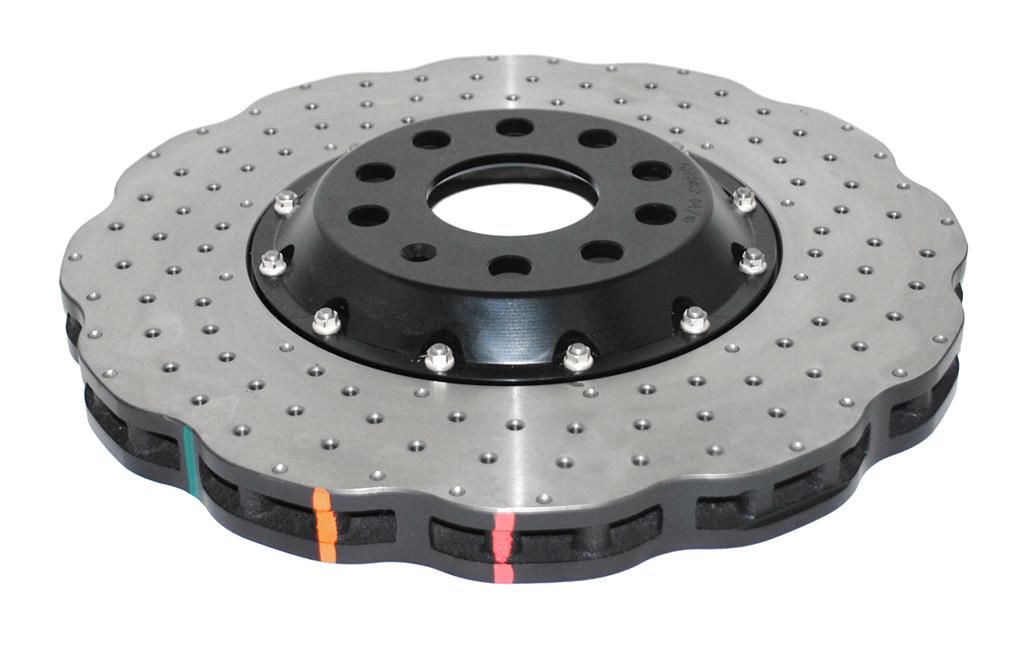 DBA Brake Disc 5000 series - Crossed Drilled & Dimpled Black Hat DBA52808WBLKXD