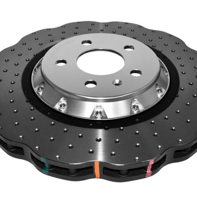 DBA Brake Disc serie 5000 – Taladrado cruzado y con rebajes, sombrero plateado DBA52832WSLVXD