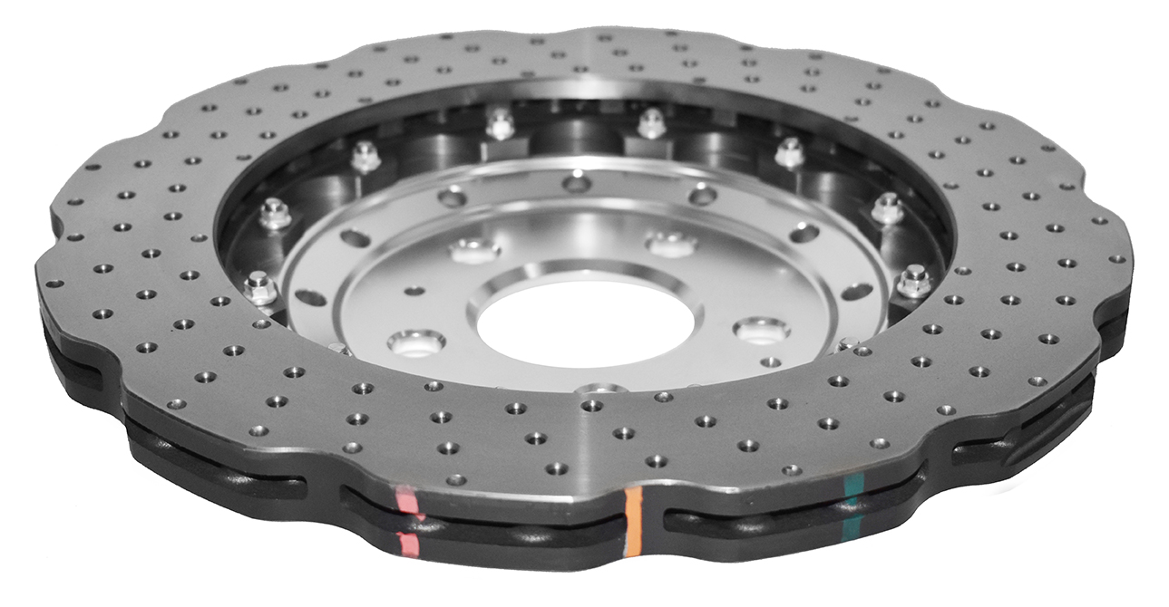 DBA Brake Disc 5000 series - Crossed Drilled & Dimpled Silver Hat DBA52835WSLVXD - Imagen 2