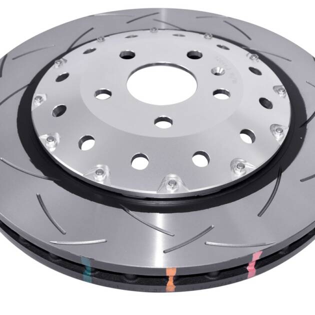 DBA Brake Disc 5000 series - T3 Slotted Silver Hat DBA52844SLVS