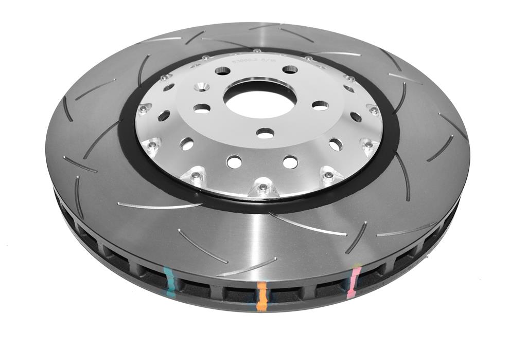 DBA Brake Disc 5000 series - T3 Slotted Silver Hat DBA53000SLVS