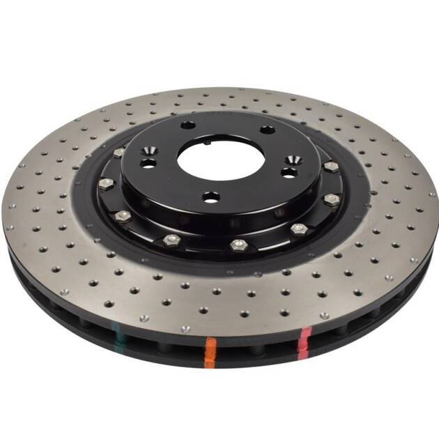 DBA Brake Disc 5000 series - Crossed Drilled & Dimpled Black Hat DBA53146BLKXD