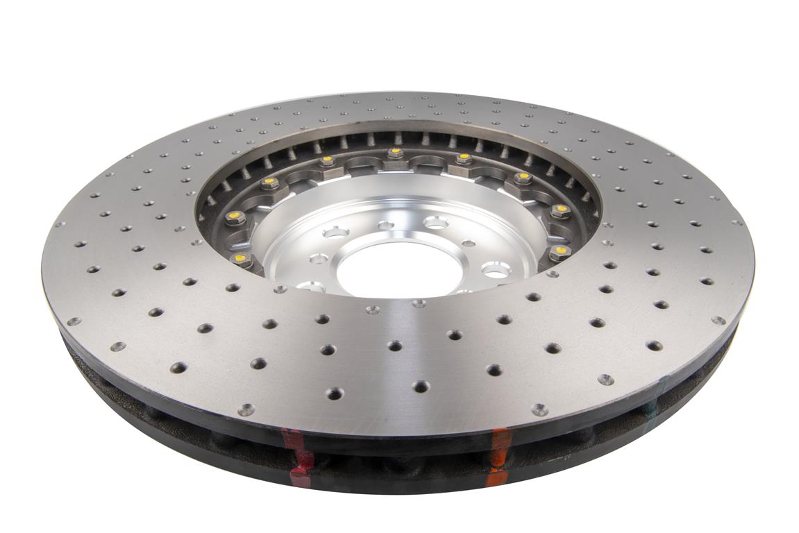 DBA Disco de Freno serie 5000 - Crossed Drilled & Dimpled Silver Hat DBA53298SLVXD - Imagen 2