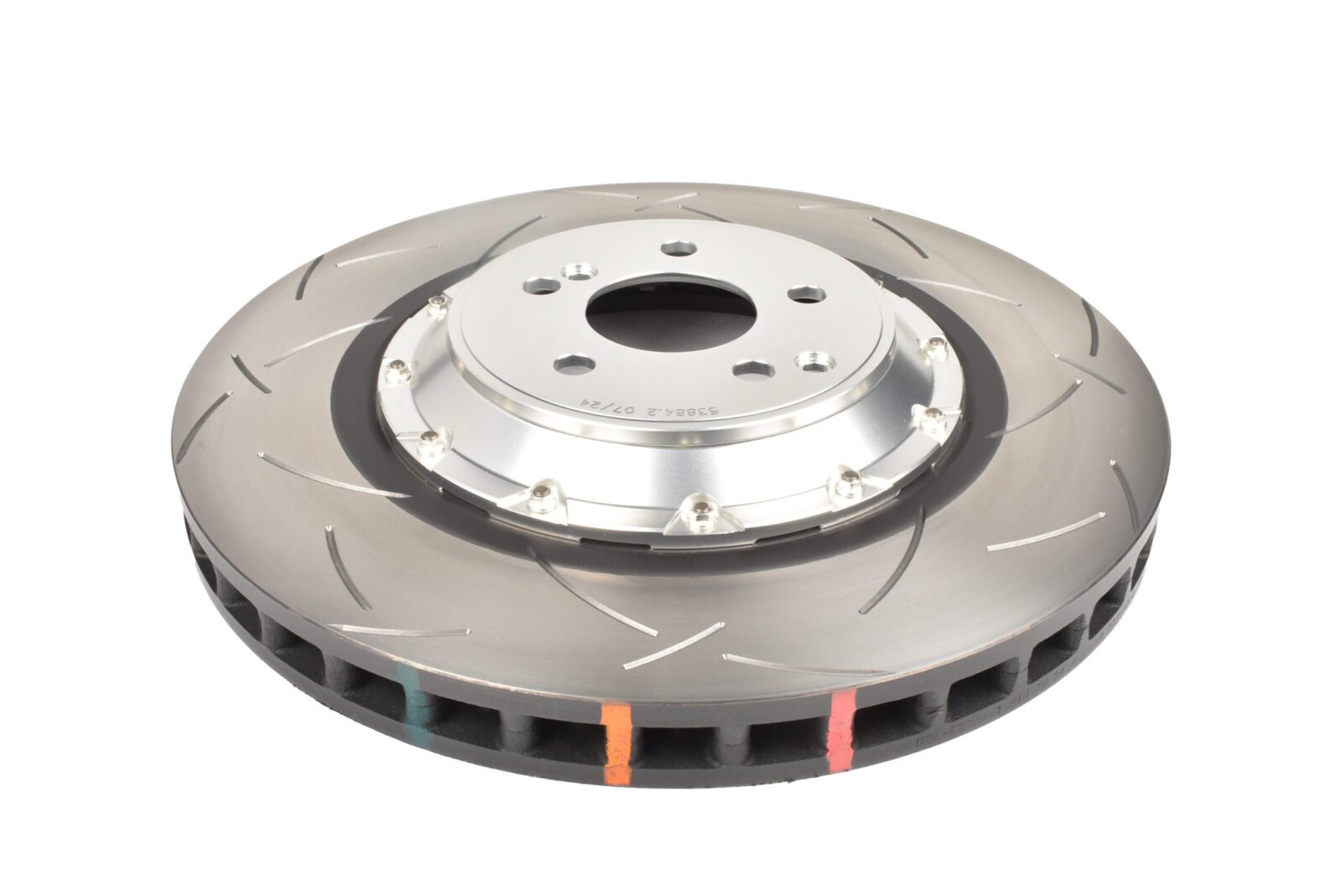 DBA Brake Disc 5000 series - T3 Slotted Silver Hat DBA53884SLVS
