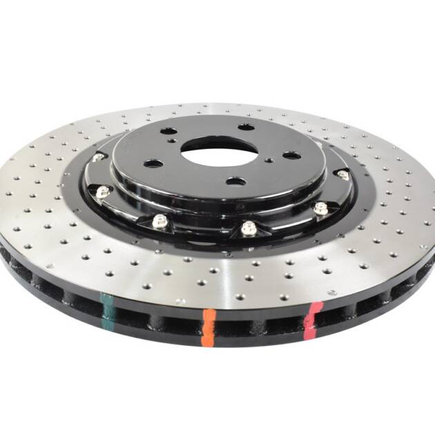 DBA Brake Disc 5000 series - Crossed Drilled & Dimpled Black Hat DBA53922BLKXD