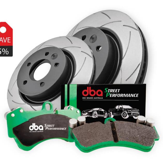DBA Brake Kit Street Series T2 Slotted & Street Performance Brake Pads (2x DBA650S + DB1491SP) DBA650S-1491SP
