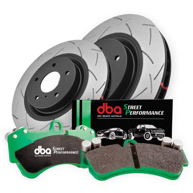 DBA Brake Kit 4000 Series T3 Slotted & Street Performance Brake Pads (2x DBA42166S + DB9021SP) DBA42166S-9021SP