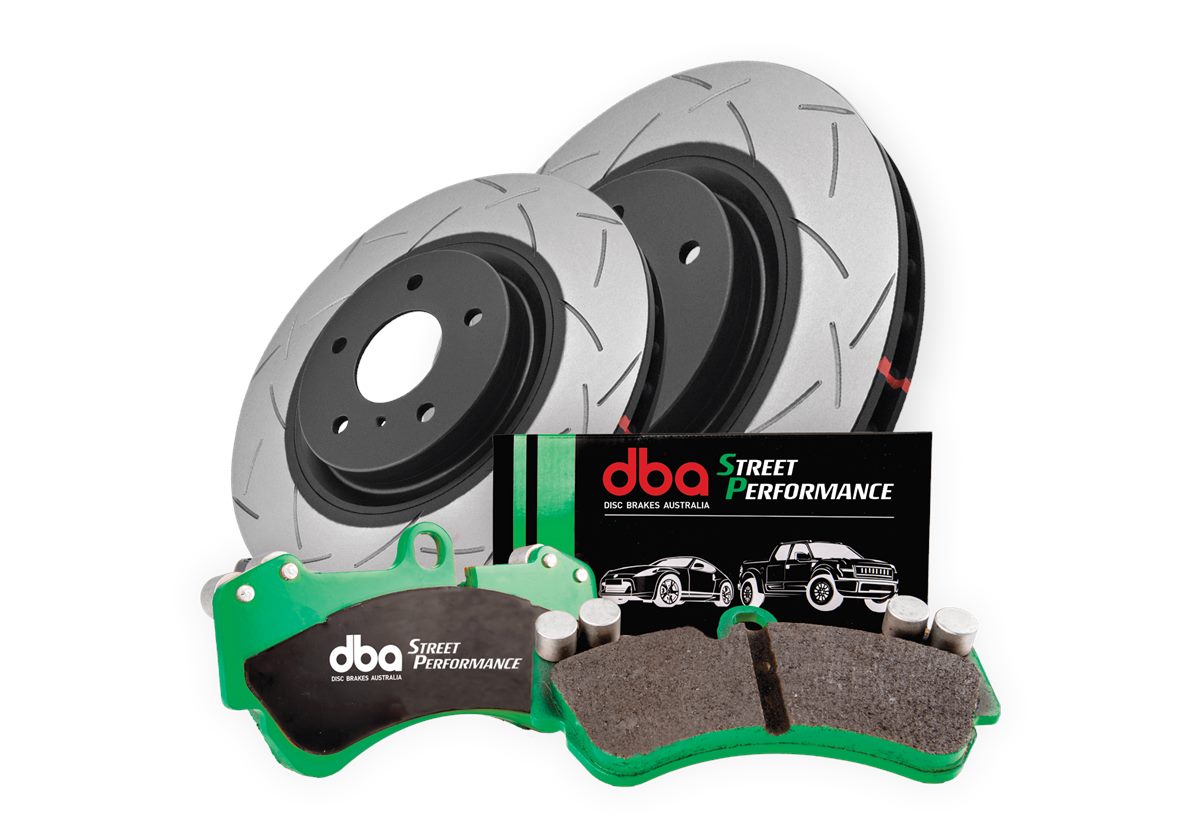 DBA Brake Kit 4000 Series T3 Slotted & Street Performance Brake Pads (2x DBA42165S + DB9022SP) DBA42165S-9022SP