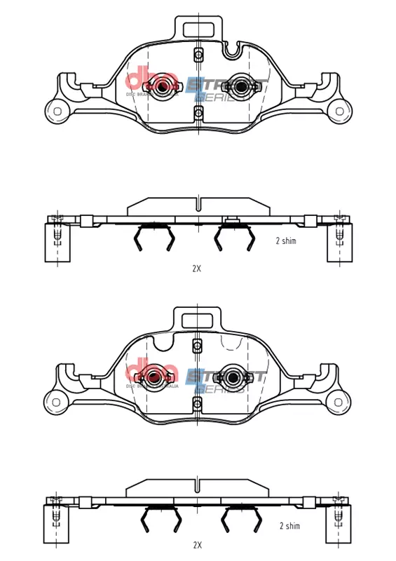 DBA Brake Disc Brake Pads Street Series DB15219SS - Imagen 2