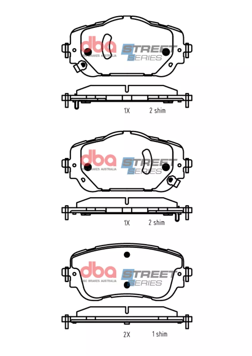 DBA Brake Disc Brake Pads Street Series DB2668SS - Image 2